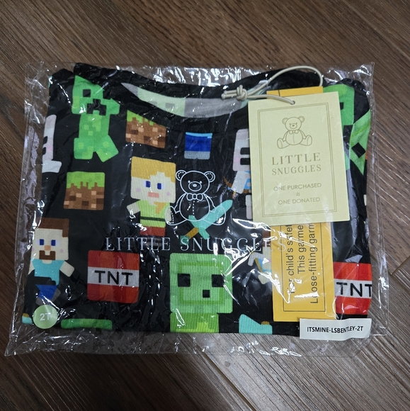 Little Snuggles Other - NIB Little Snuggles Minecraft Bamboo Pajamas